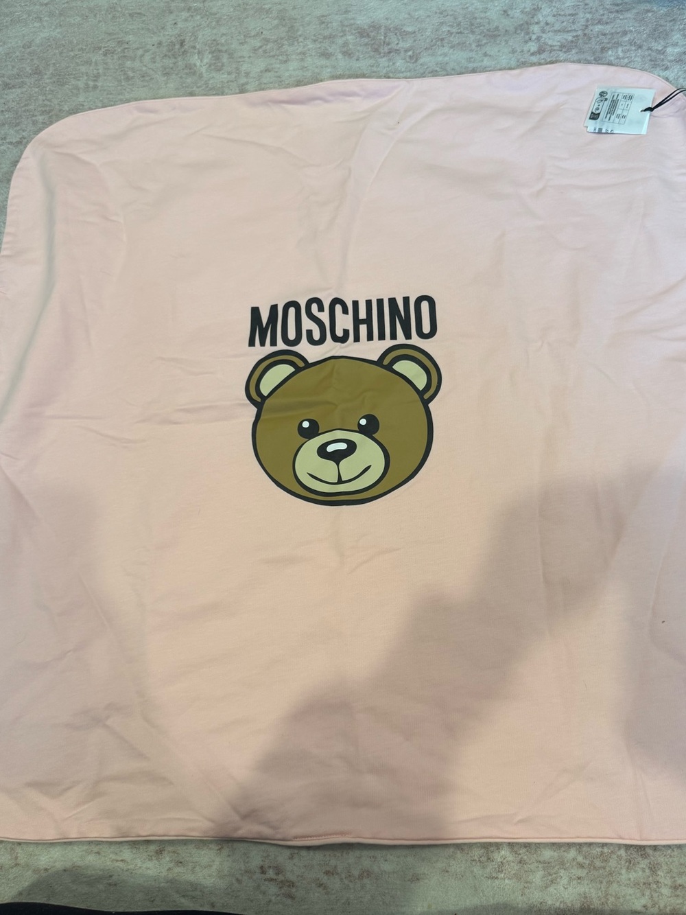 NWT Moschino Pink Kids Tee with Bear Graphic
